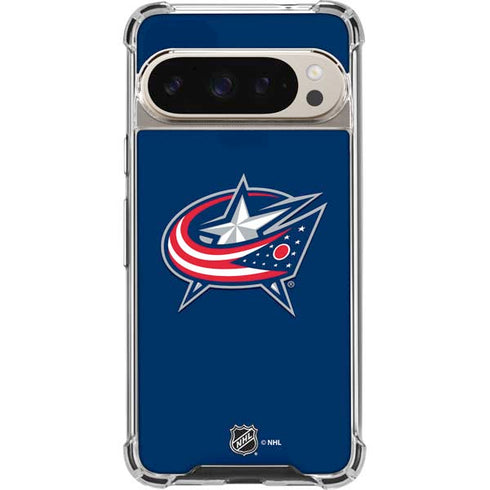 NHL Columbus Blue Jackets Logo Pixel 9/9 Pro Clear Case
